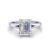 eliza - engagement ring with platinum metal and emerald shape diamond
