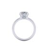 ruby - engagement ring with platinum metal and heart shape diamond