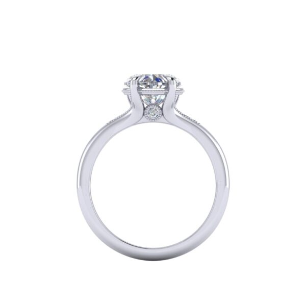 ruby - engagement ring with platinum metal and heart shape diamond