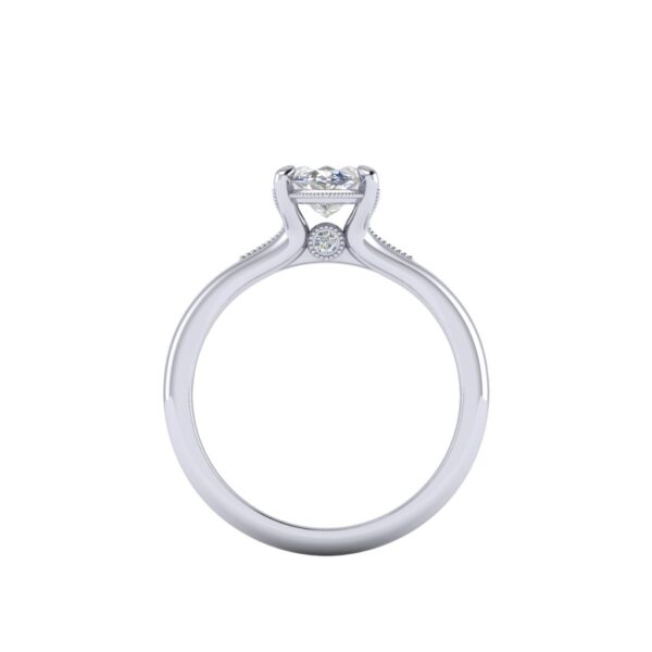 jade - engagement ring with platinum metal and marquise shape diamond