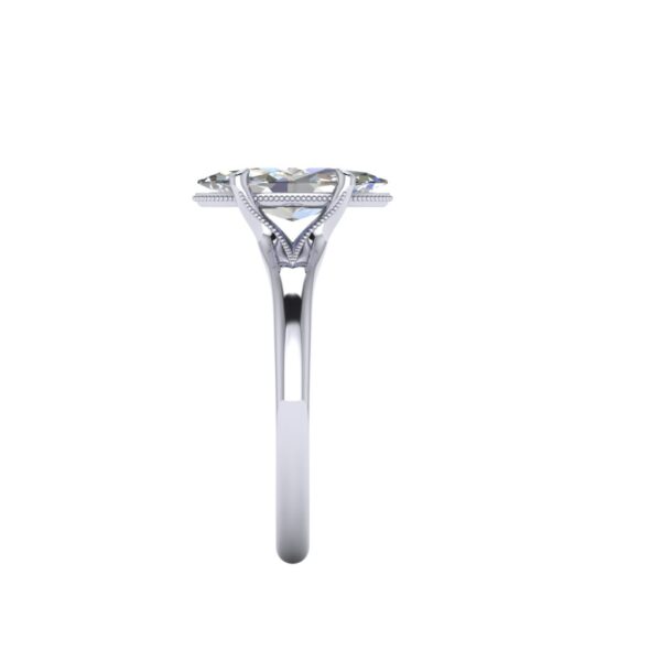 jade - engagement ring with platinum metal and marquise shape diamond