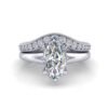 jade - engagement ring with platinum metal and marquise shape diamond