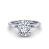 sienna - engagement ring with platinum metal and oval shape diamond