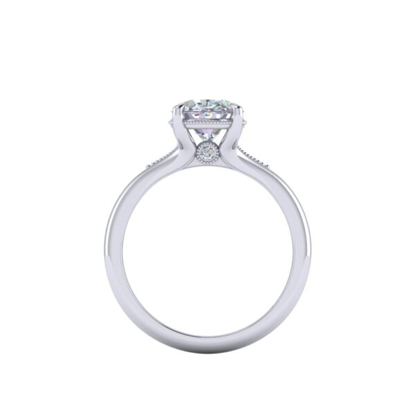 sienna - engagement ring with platinum metal and oval shape diamond