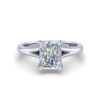 tegan - engagement ring with platinum metal and radiant shape diamond