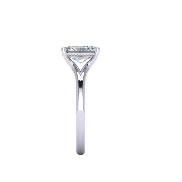 tegan - engagement ring with platinum metal and radiant shape diamond