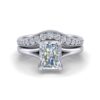 tegan - engagement ring with platinum metal and radiant shape diamond