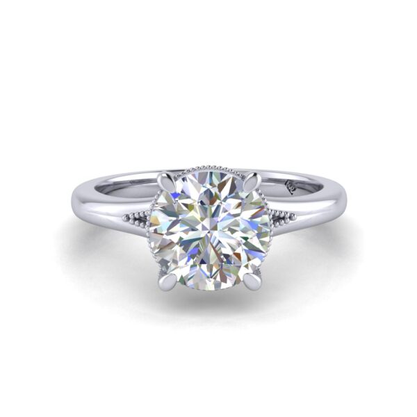 paige - engagement ring with platinum metal and round shape diamond paige - engagement ring with platinum metal and round shape diamond