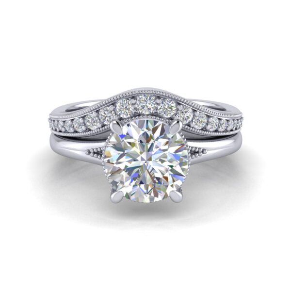 paige - engagement ring with platinum metal and round shape diamond paige - engagement ring with platinum metal and round shape diamond