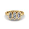 kalani - engagement ring with 14k yellow gold metal and marquise shape diamond