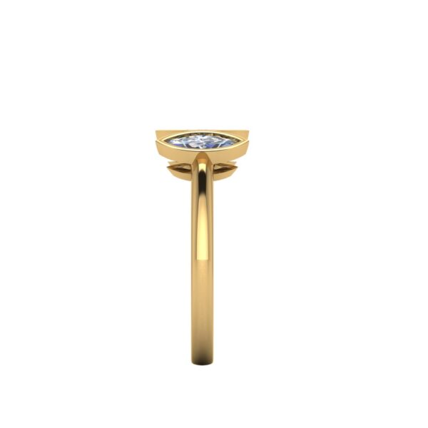 kalani - engagement ring with 14k yellow gold metal and marquise shape diamond