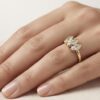 kalani - engagement ring with 14k yellow gold metal and marquise shape diamond