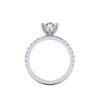 paris - engagement ring with platinum metal and pear shape diamond