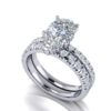 paris - engagement ring with platinum metal and pear shape diamond