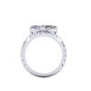 kim - engagement ring with platinum metal and marquise shape diamond