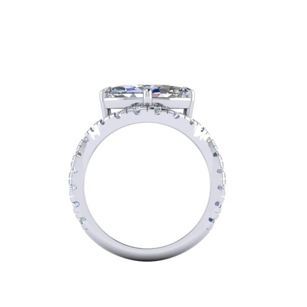 kim - engagement ring with platinum metal and marquise shape diamond