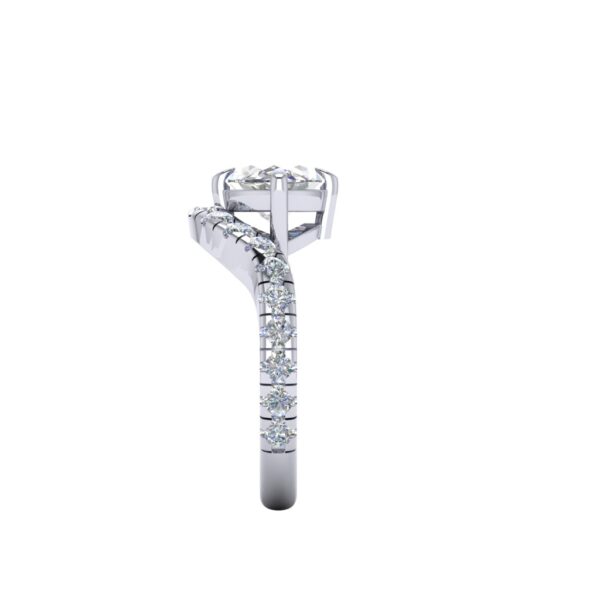 kim - engagement ring with platinum metal and marquise shape diamond