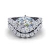 kim - engagement ring with platinum metal and marquise shape diamond