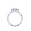 ava - engagement ring with platinum metal and oval shape diamond