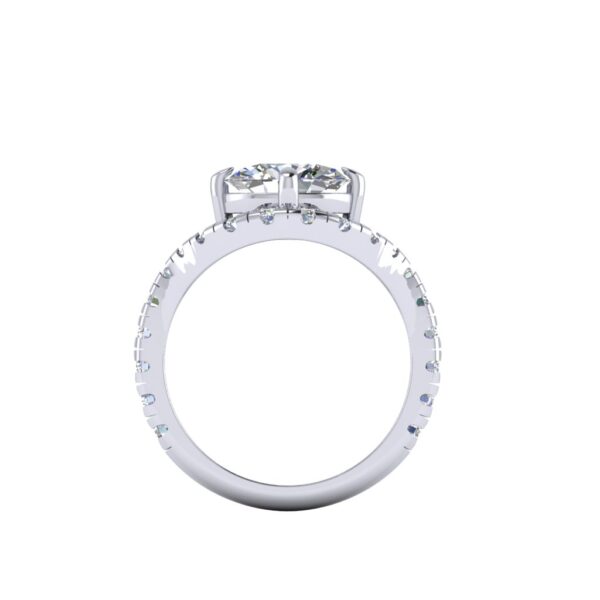 ava - engagement ring with platinum metal and oval shape diamond