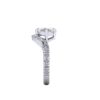 ava - engagement ring with platinum metal and oval shape diamond