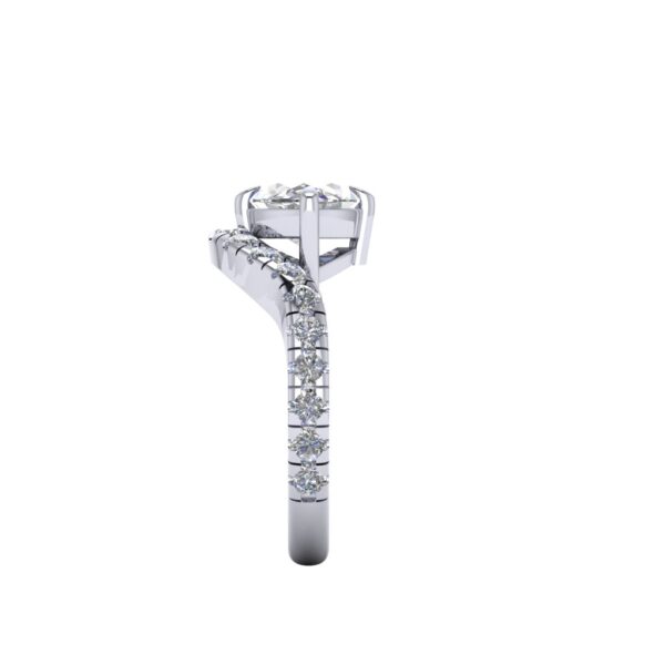 ava - engagement ring with platinum metal and oval shape diamond
