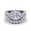 ava - engagement ring with platinum metal and oval shape diamond