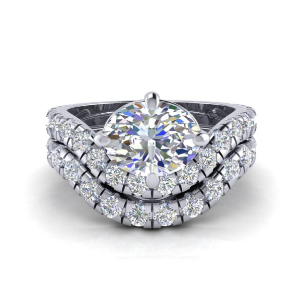 ava - engagement ring with platinum metal and oval shape diamond