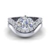 ava - engagement ring with platinum metal and oval shape diamond