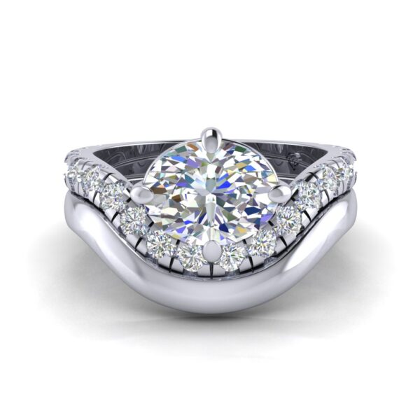 ava - engagement ring with platinum metal and oval shape diamond