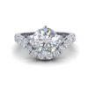 chloe - engagement ring with platinum metal and round shape diamond