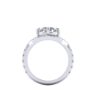 chloe - engagement ring with platinum metal and round shape diamond