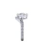 chloe - engagement ring with platinum metal and round shape diamond