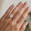 koa - engagement ring with 14k yellow gold metal and oval shape diamond