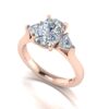 jada - engagement ring with 14k rose gold metal and cushion shape diamond