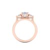 jada - engagement ring with 14k rose gold metal and cushion shape diamond