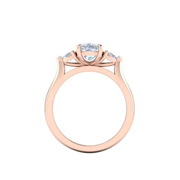 jada - engagement ring with 14k rose gold metal and cushion shape diamond