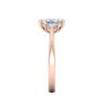 jada - engagement ring with 14k rose gold metal and cushion shape diamond