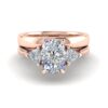 jada - engagement ring with 14k rose gold metal and cushion shape diamond