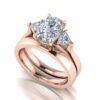 jada - engagement ring with 14k rose gold metal and cushion shape diamond