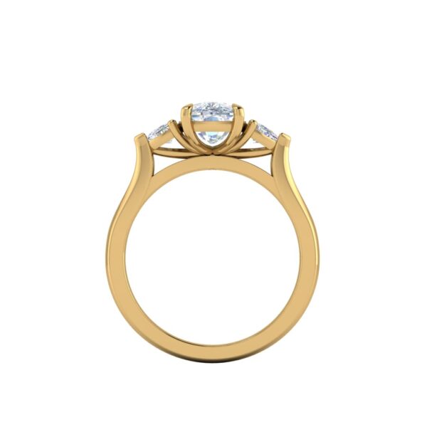 jada - engagement ring with 14k yellow gold metal and cushion shape diamond