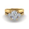 jada - engagement ring with 14k yellow gold metal and cushion shape diamond