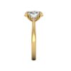 koa - engagement ring with 14k yellow gold metal and oval shape diamond