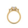 aroha - engagement ring with 14k yellow gold metal and radiant shape diamond