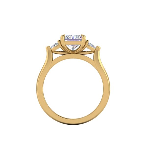 aroha - engagement ring with 14k yellow gold metal and radiant shape diamond